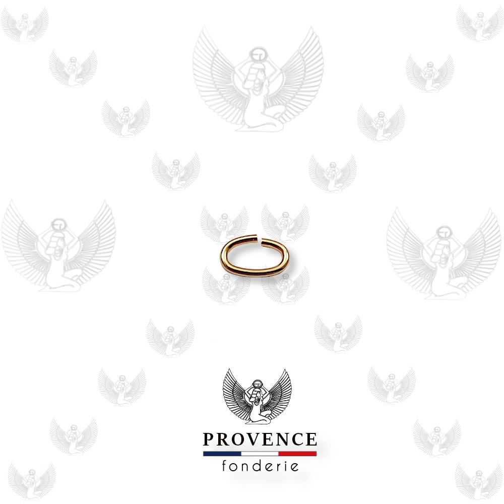 Anneau de montage ovale 8/45/60, longueur 6mm, largeur 4.5mm, fil Ø0.8mm