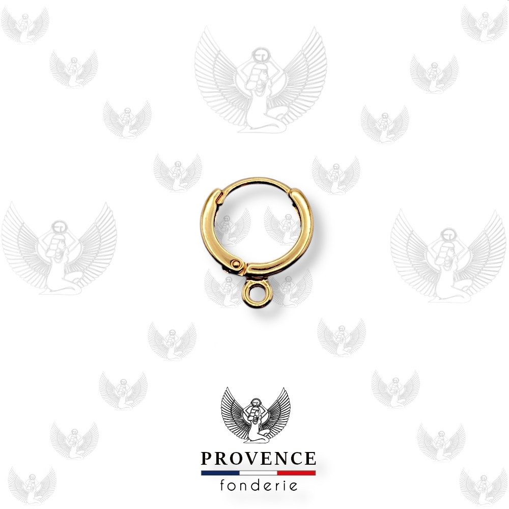 Dormeuse ronde Ø12mm avec anneau, fermeture clip