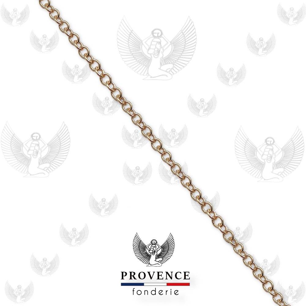 Chaîne forçat ovale 1.5x1.1mm au mètre