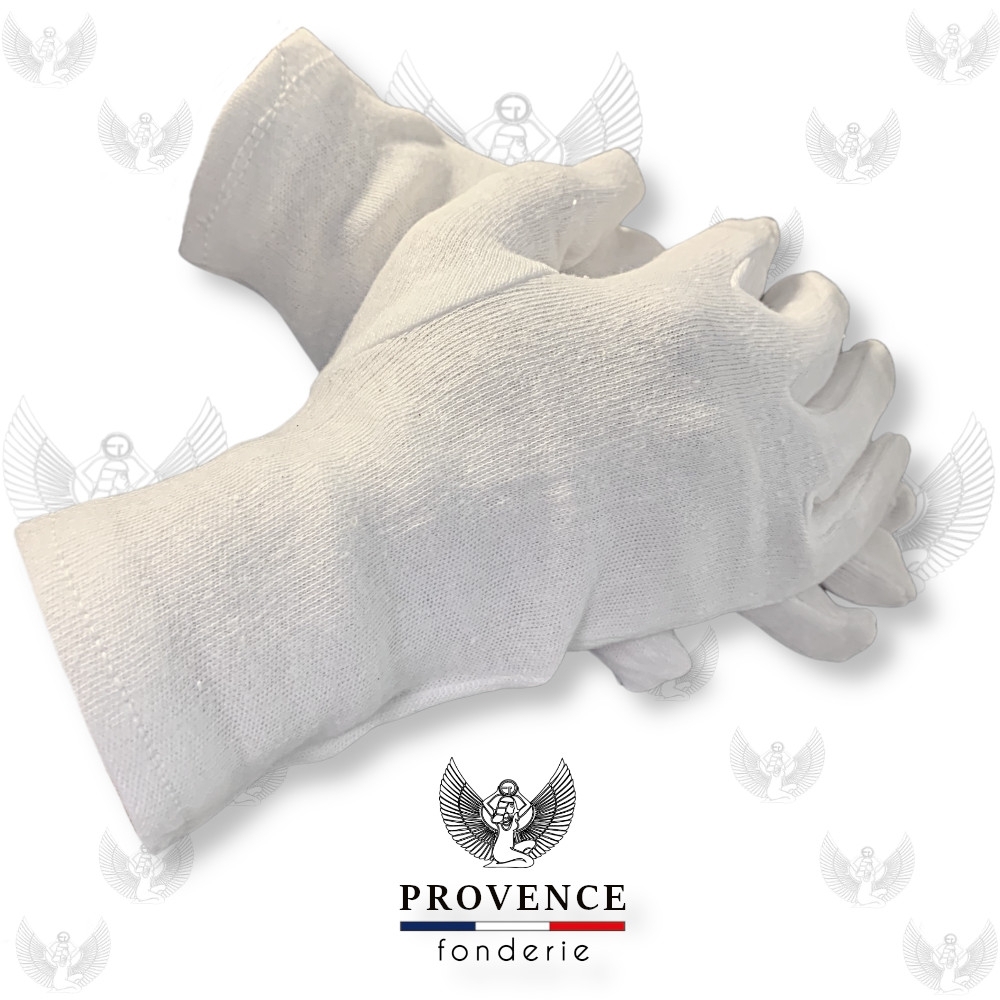 Paire de gants en coton blanc taille 7