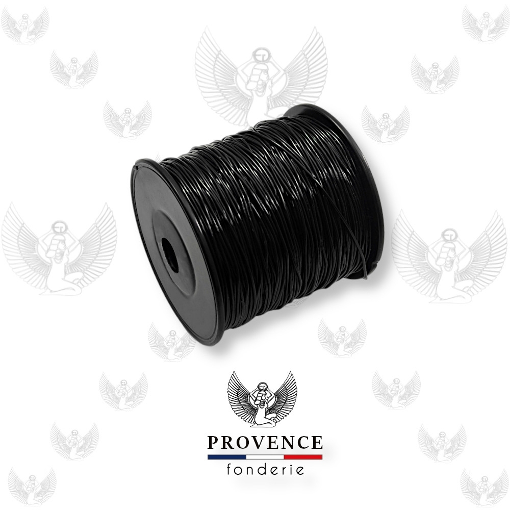 Fil élastique noir Ø0.8mm (par bobine de 100 mètres)