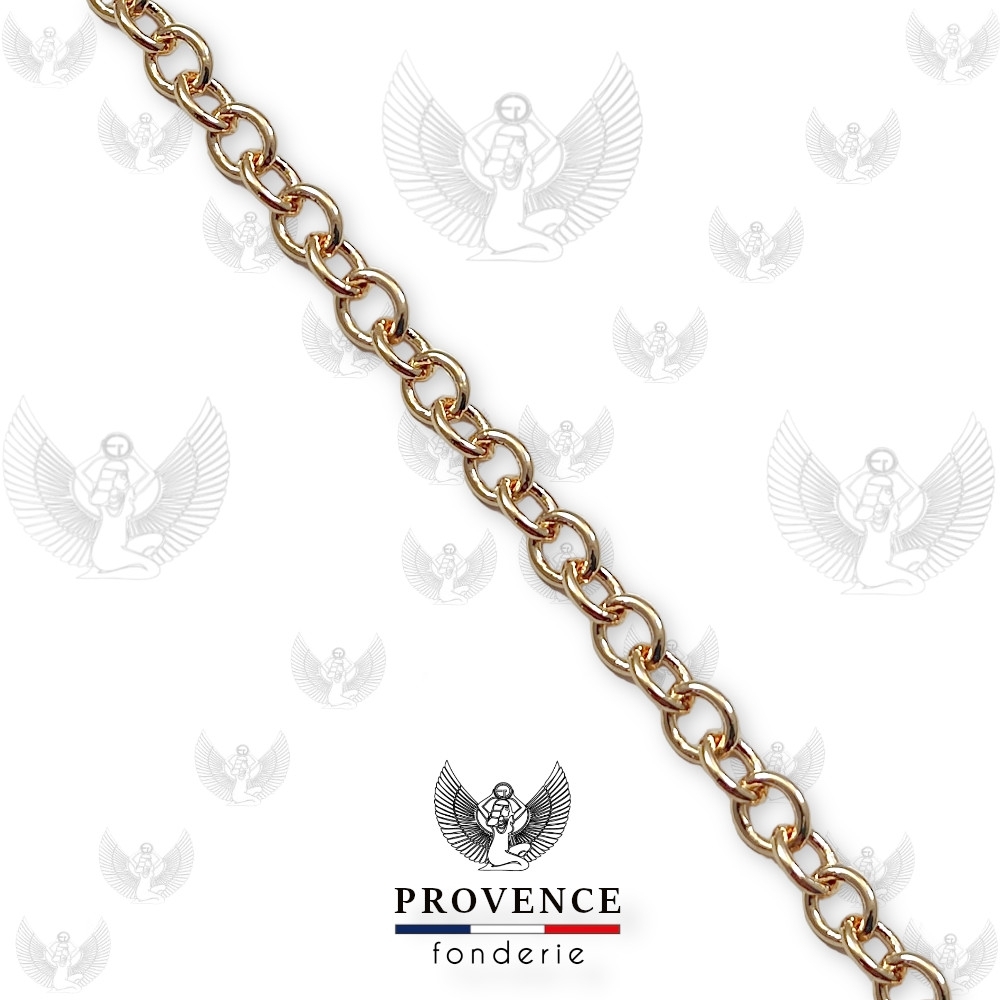 Chaîne forçat ovale 4.5x3.8mm (ou chaîne de réglage) au mètre