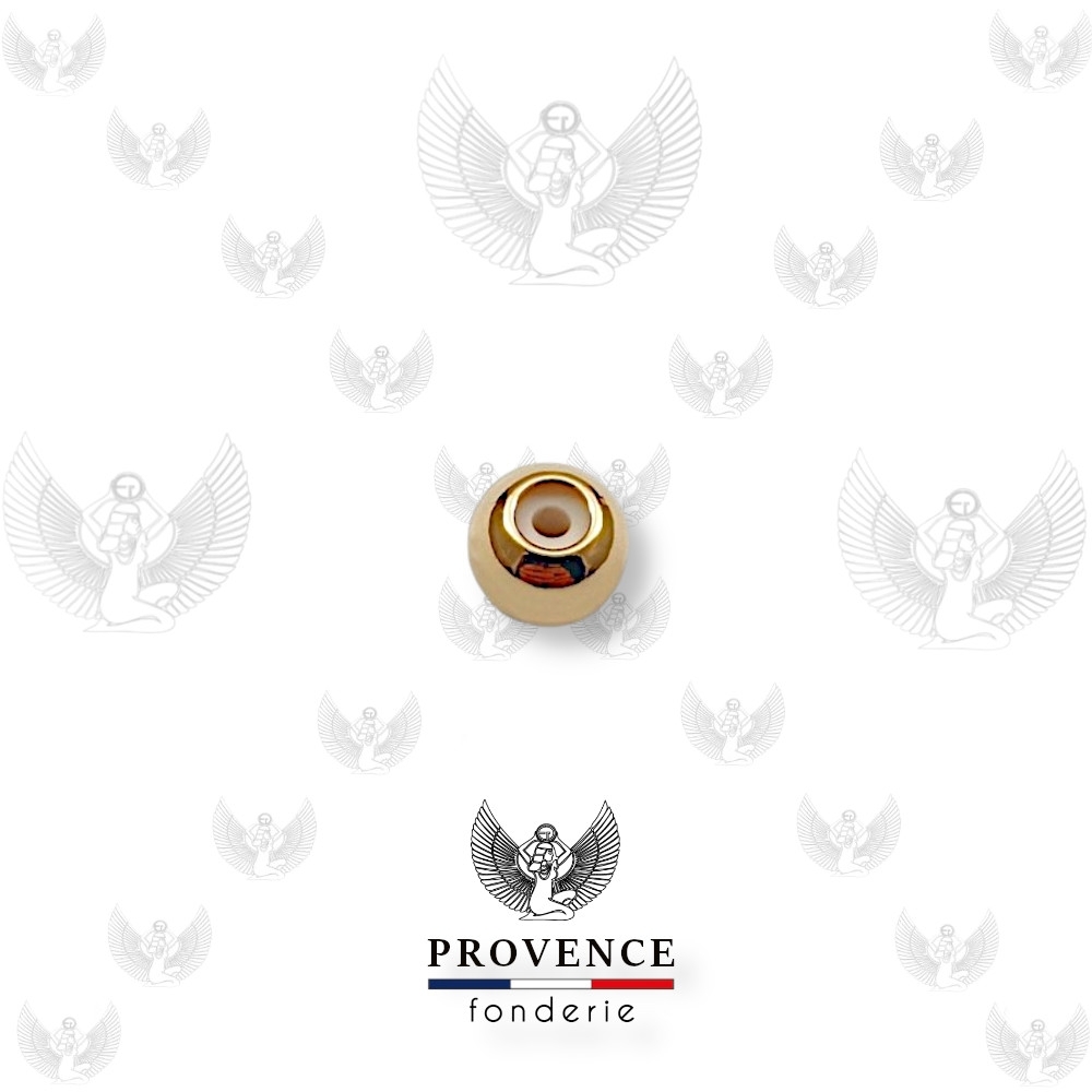 Perle à fermoir coulissant Ø6mm, trou Ø1.2mm