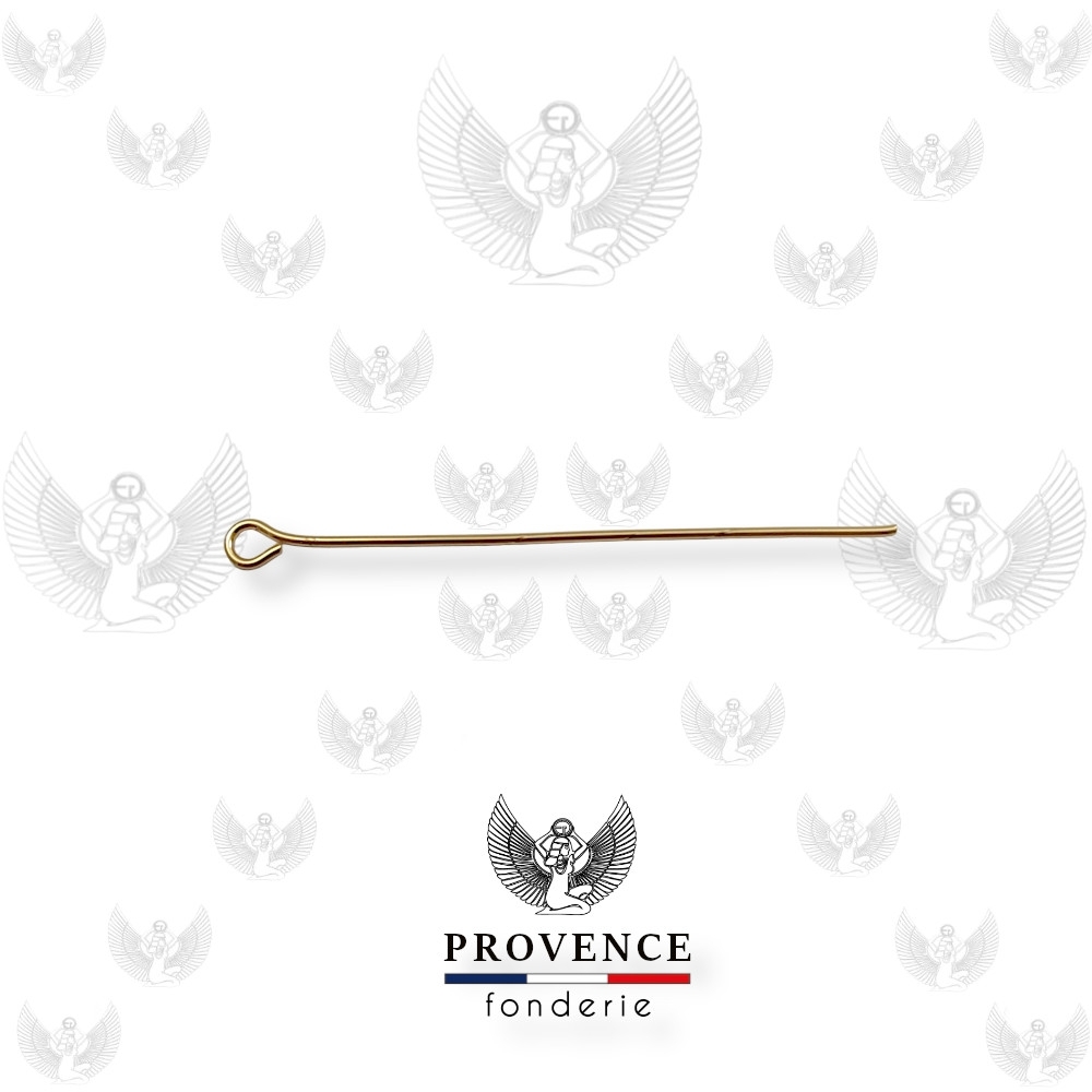 Clou 43mm, fil Ø0.5mm, tête boucle Ø3mm